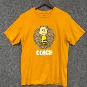 2021 Coach Snoopy Peanut Charlie Brown T-Shirt Orange M